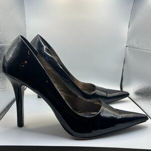 Black Patent Aldo Pointed Toe Heels--Women's 9.5